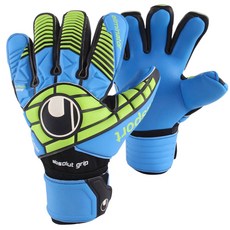 uhlsport Eliminator Absolute HN 守門員手套 UL-G16101, 黑色+藍色+電源綠色