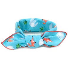 도트레코드 코끼리와여우블루 쁘띠스카프