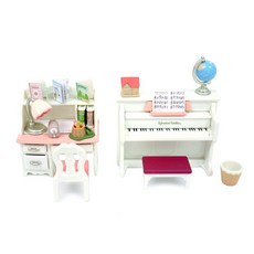 실바니안패밀리 소녀방 피아노와 책상 세트 5284, 1세트