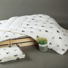 쁘띠버드 칵투스 밤부거즈 차렵이불, 오프화이트