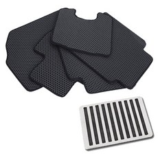 미소 이중 벌집 카매트 일반형 + 메탈 레이싱 발판 패드, 기아 구 쏘렌토 (2002년 ~ 2009년), 블랙