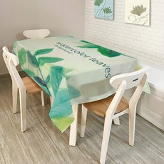 ECODY 印花桌巾, 綠色英語, 140 x 140 厘米