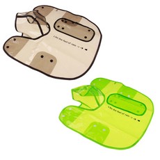 Petnine 狗與貓 防水雨衣 斗篷連帽 2件組, 黑色 + 灰色, 綠色