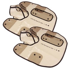 Pet Nine 狗貓用防水雨衣 斗篷連帽 2入, 黑色 + 灰色