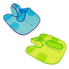 Petnine 狗與貓 防水雨衣 斗篷連帽 2件組, 藍色, 綠色