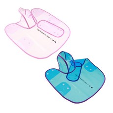 Petnine 狗與貓 防水雨衣 斗篷連帽 2件組, 透明粉色, 藍色