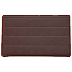 ARES 素色條紋方形廚房地墊, 棕色