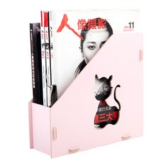 필립로지스틱 캣츠 파일 수납 정리함, 연핑크, 1개