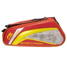 LI-NING 球拍包9合1全國代錶款羽毛球包, 紅色 (ABJL006-2)