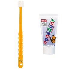 Dentinox 兒童360度牙刷+無氟牙膏, 橘色, 1組