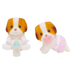 실바니안패밀리 쉬폰독 아기 쌍둥이 인형 5083, 1세트