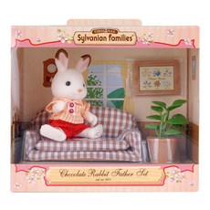 EPOCH Sylvanian Families 森林家族 巧克力兔爸爸與沙發玩具 5013, 1套