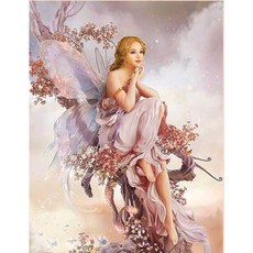 KM ELLIE 3D 珠寶十字繡 DIY 套組月光仙子 60 x 80cm, 混色, 1組