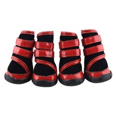 아울리빙 투라인 스노우부츠 반려동물 신발, 블랙, 1개