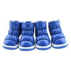 아울리빙 스노우부츠 찍찍이 반려동물 신발, 블루, 1개