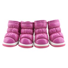 아울리빙 스노우부츠 찍찍이 반려동물 신발, 핑크, 1개