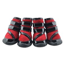 아울리빙 투라인 스노우부츠 반려동물 신발, 레드, 1개