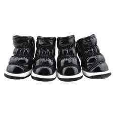 아울리빙 스노우부츠 찍찍이 반려동물 신발, 블랙, 1개