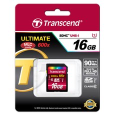 Transcend 創見 通用 SDHC UHS-I Class10 600X 存儲卡, 16GB