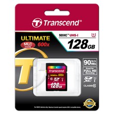 Transcend 創見 通用 SDXC UHS-I Class10 600X 存儲卡, 128GB