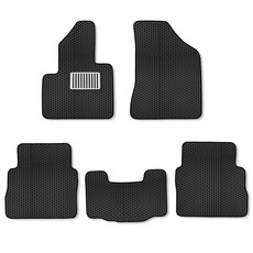 더존 벌집 카매트 일반형+레이싱 발판패드 3P, 현대 산타페 CM (2008년 ~ 2009년 10월) (오르간페달), 블랙