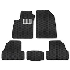 The Zone 蜂巢汽車腳踏墊 一般型+賽車腳踏板 3件組, 雪佛蘭 Trax 2013年 ~ 2016年, 黑色