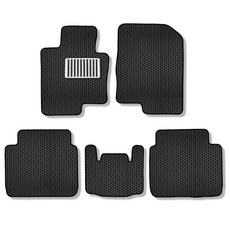 더존 벌집 일반형 카매트+ 레이싱 발판패드, 기아 K5 / 더뉴K5 (2010년 ~ 2015년 6월) (뒷좌석 고리무), 블랙