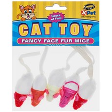 엑스펫 2인치 재미있는 얼굴 털쥐 장난감, 혼합 색상, 5개