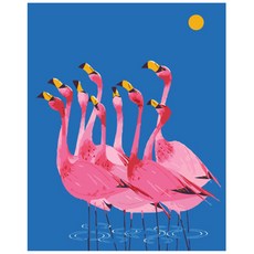 헬로페인팅 DIY 그림그리기 도면키트 홍학시리즈05, 혼합 색상, 1개