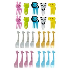 키친구 동물 포크픽 10p +기린포크 12p, 1세트
