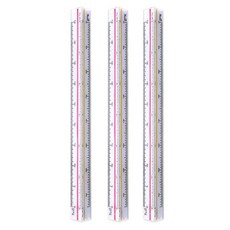 블루마토 삼각스케일자 15cm, 3개, 혼합 색상