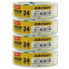 블루마토 투명테이프 AJD99553 24mm x 28m, 4개입