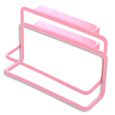 Maket Gamseong 櫥櫃門背式單桿毛巾架, 粉色的, 2個