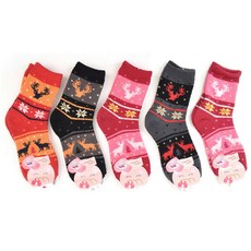 孕婦鹿印花睡眠襪 5雙, 隨機出貨