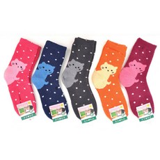 Nubos孕婦款貓咪睡眠襪 5雙, 隨機出貨