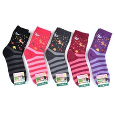 孕婦條紋印花睡眠長襪 5雙, 隨機出貨