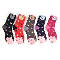 트래스패스 임부용 곰발 수면양말 5족, 랜덤 발송
