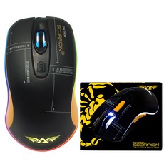 ARMAGGEDDON RGB 遊戲鼠標 TEXTRON Scorpion 3, 德事隆蝎子 3, 黑色的