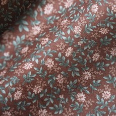 20支純棉花朵布料, 棕色