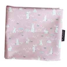 Eco chic系列小兔子印花20支棉布, 粉色的