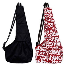 Pet Nine 狗狗與貓咪親密背帶 2件組, 黑色, 斯佩爾紅