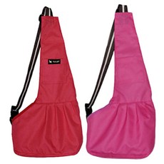 Pet Nine 狗狗與貓咪親密背帶 2件組, 紅色, 粉紅色