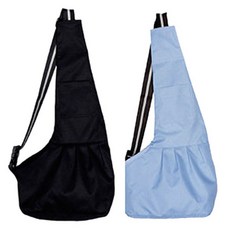 Pet Nine 狗狗與貓咪親密背帶 2件組, 黑色, 天空藍