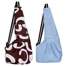 Pet Nine 狗狗與貓咪親密背帶 2件組, 圖案棕色, 天空藍