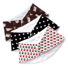 도트레코드 아동용 바나나형 공용 스카프빕 3p