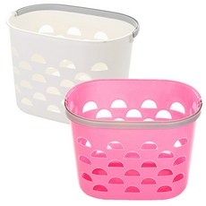 河綠多籃2p套組粉色+白色, 1套, 粉色, 白色