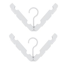 旅行用折疊式衣架, 白色的, 2件