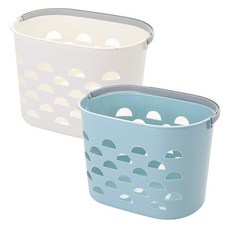 河綠多籃2p套組白+天藍, 1套, 白+天藍