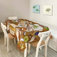 ecody Life Food 桌布, 140 x 140 cm, 混合顏色