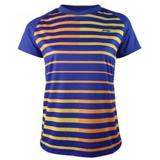 LI-NING 女式短袖條紋羽毛球服 AAYL098-2